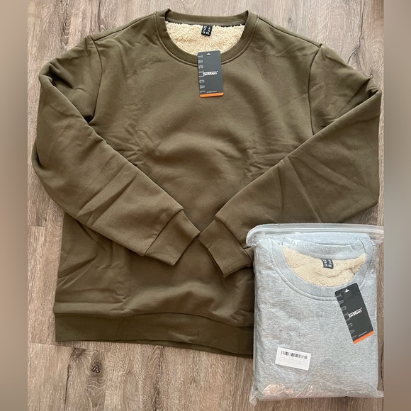 BUNDLE- TACVASEN Men's Crewneck Sweatshirt Warm Sherpa Lined Sweatshirts - Picture 6 of 7